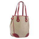 CELINE Macadam Canvas Tote Bag PVC Beige Gold Auth BA16461A-1