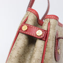 CELINE Macadam Canvas Tote Bag PVC Beige Gold Auth BA16461A-17