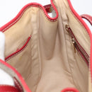 CELINE Macadam Canvas Tote Bag PVC Beige Gold Auth BA16461A-21