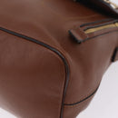 Chloe Faye Mini Backpack Leather Brown Gold Auth BA16466-13
