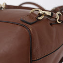 Chloe Faye Mini Backpack Leather Brown Gold Auth BA16466-15