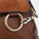 Chloe Faye Mini Backpack Leather Brown Gold Auth BA16466-16