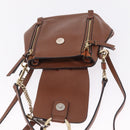 Chloe Faye Mini Backpack Leather Brown Gold Auth BA16466-18