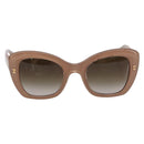 Dolce & Gabbana Sunglasses Plastic Beige Gold Auth BA16469V-13
