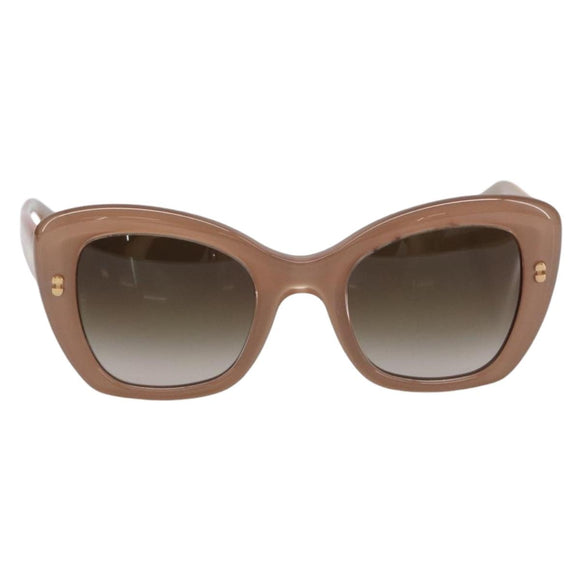 Dolce & Gabbana Sunglasses Plastic Beige Gold Auth BA16469V
