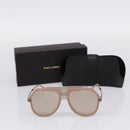 Dolce & Gabbana Sunglasses Metal Beige Silver Auth BA16471-11