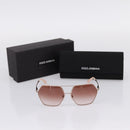 Dolce & Gabbana Sunglasses Metal Beige Gold Auth BA16472-12