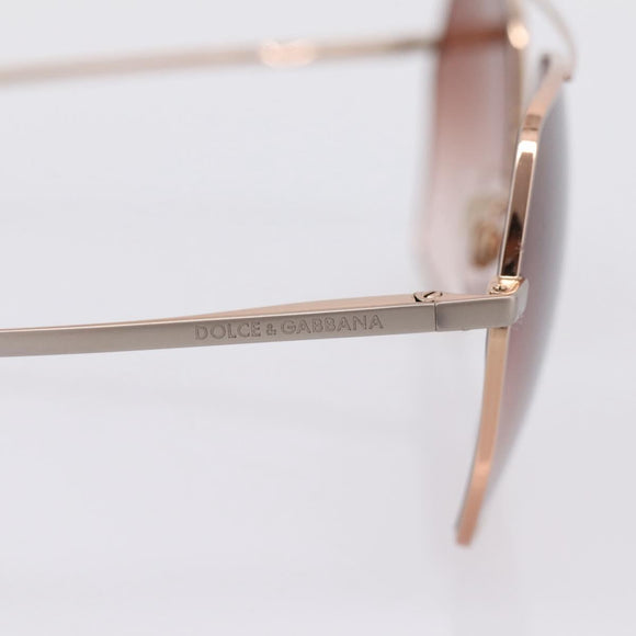 Dolce & Gabbana Sunglasses Metal Beige Gold Auth BA16472