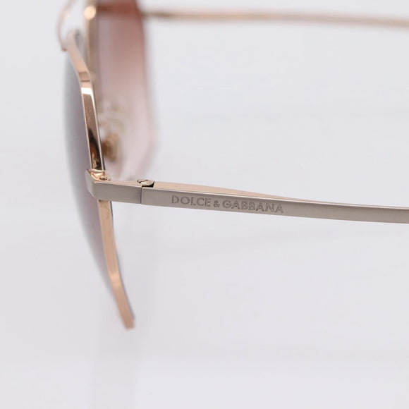 Dolce & Gabbana Sunglasses Metal Beige Gold Auth BA16472