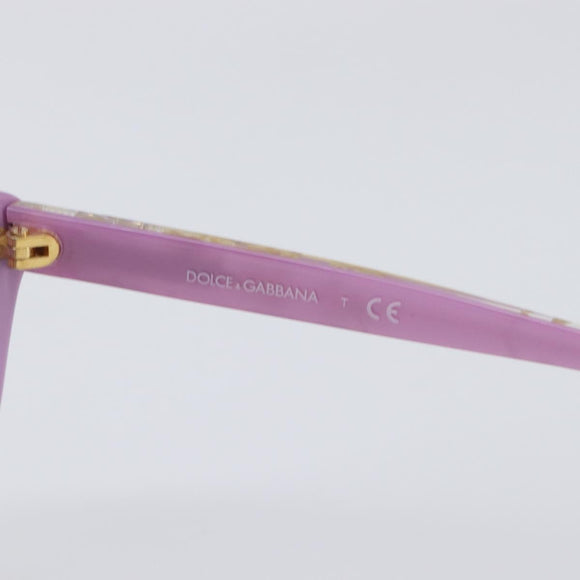 Dolce & Gabbana Sunglasses Plastic Purple Gold Auth BA16473V