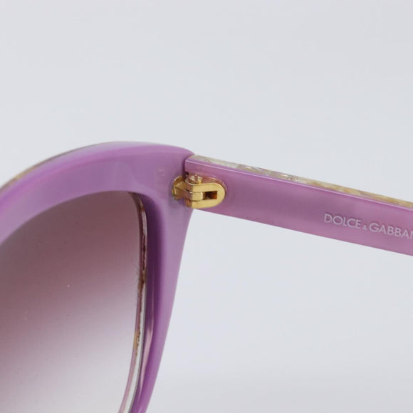 Dolce & Gabbana Sunglasses Plastic Purple Gold Auth BA16473V