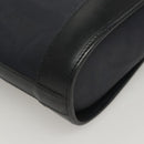 Christian Dior Trotter Canvas Shoulder Bag PVC Navy Gold Auth BA1648-9