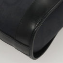 Christian Dior Trotter Canvas Shoulder Bag PVC Navy Gold Auth BA1648-15