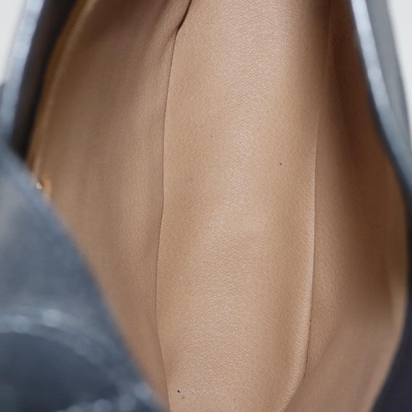 Christian Dior Trotter Canvas Shoulder Bag PVC Navy Gold Auth BA1648