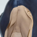 Christian Dior Trotter Canvas Shoulder Bag PVC Navy Gold Auth BA1648-19