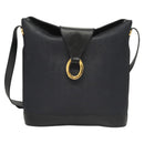 Christian Dior Trotter Canvas Shoulder Bag PVC Navy Gold Auth BA1648-13