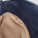 Christian Dior Trotter Canvas Shoulder Bag PVC Navy Gold Auth BA1648-20