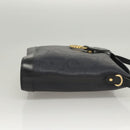 Christian Dior Trotter Canvas Shoulder Bag PVC Navy Gold Auth BA1648-3