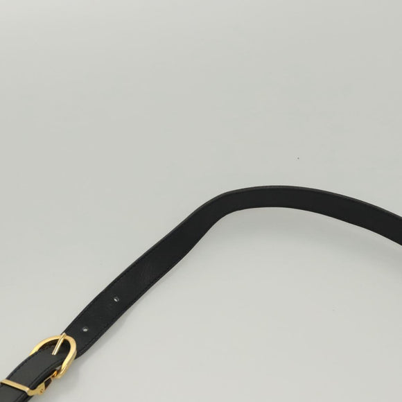 Christian Dior Trotter Canvas Shoulder Bag PVC Navy Gold Auth BA1648