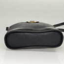 Christian Dior Trotter Canvas Shoulder Bag PVC Navy Gold Auth BA1648-5