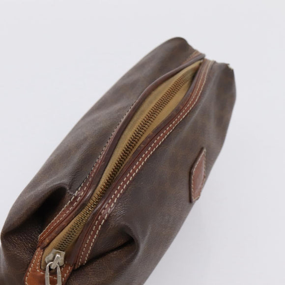 CELINE Macadam Canvas Shoulder Bag PVC Leather 2 Set Brown Auth BA16481