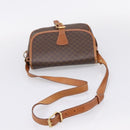 CELINE Macadam Canvas Shoulder Bag PVC Leather 2 Set Brown Auth BA16481-5