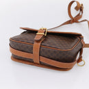 CELINE Macadam Canvas Shoulder Bag PVC Leather 2 Set Brown Auth BA16481-6
