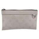 LOUIS VUITTON Monogram Taigarama Pochette Discovery PM White M30279 Auth BA16482-2