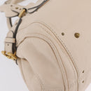 Chloe Paddington Hand Bag Leather Ivory Gold Tone Auth BA16483V-9