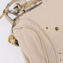 Chloe Paddington Hand Bag Leather Ivory Gold Tone Auth BA16483V-15