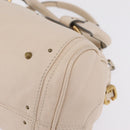 Chloe Paddington Hand Bag Leather Ivory Gold Tone Auth BA16483V-16
