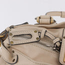 Chloe Paddington Hand Bag Leather Ivory Gold Tone Auth BA16483V-18