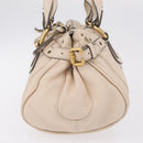 Chloe Paddington Hand Bag Leather Ivory Gold Tone Auth BA16483V-3