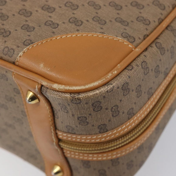 GUCCI Micro GG Hand Bag PVC Beige Gold Tone 000 104 0030 Auth BA16488