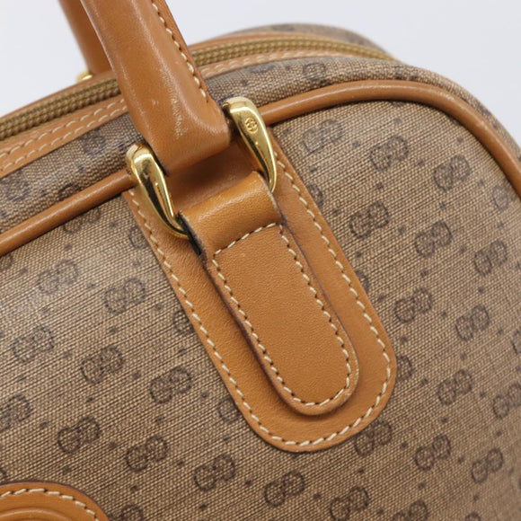 GUCCI Micro GG Hand Bag PVC Beige Gold Tone 000 104 0030 Auth BA16488