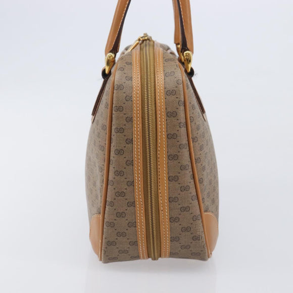 GUCCI Micro GG Hand Bag PVC Beige Gold Tone 000 104 0030 Auth BA16488