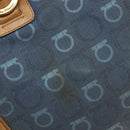Salvatore Ferragamo Gancini Tote Bag Shoulder Bag 2 Set Blue Silver Auth BA16489-10