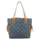 Salvatore Ferragamo Gancini Tote Bag Shoulder Bag 2 Set Blue Silver Auth BA16489-3