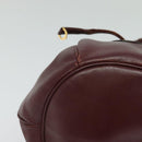 CARTIER Must Line Shoulder Bag Leather Bordeaux Gold Auth BA1649-14