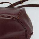 CARTIER Must Line Shoulder Bag Leather Bordeaux Gold Auth BA1649-15
