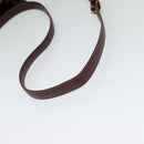 CARTIER Must Line Shoulder Bag Leather Bordeaux Gold Auth BA1649-7