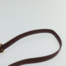 CARTIER Must Line Shoulder Bag Leather Bordeaux Gold Auth BA1649-8