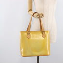 LOUIS VUITTON Monogram Vernis Houston Hand Bag Gris M91053 LV Auth BA16491-28