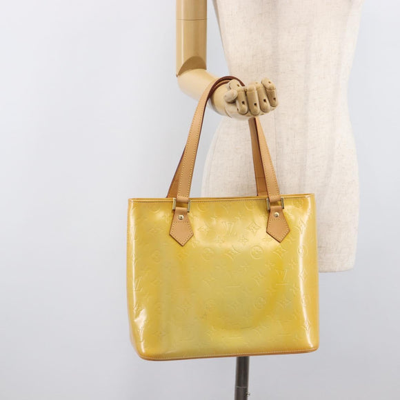 LOUIS VUITTON Monogram Vernis Houston Hand Bag Gris M91053 LV Auth BA16491