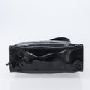 CHANEL COCO Mark Chain Shoulder Bag Patent Black Gold Tone CC Auth BA16492-5