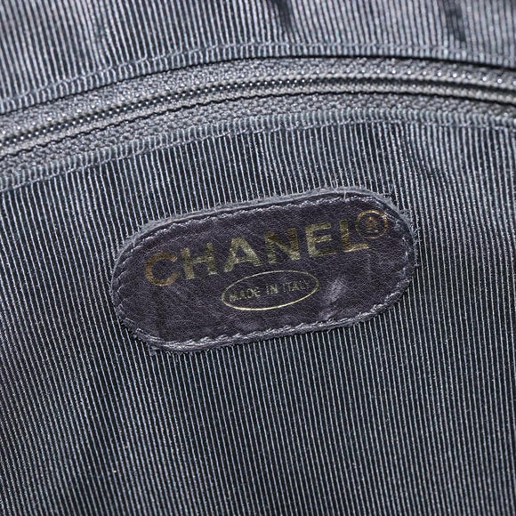 CHANEL COCO Mark Chain Shoulder Bag Patent Black Gold Tone CC Auth BA16492