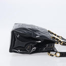 CHANEL COCO Mark Chain Shoulder Bag Patent Black Gold Tone CC Auth BA16492-4