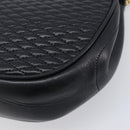 Bally Chain Shoulder Bag Leather Black Gold Tone Auth BA16494-13
