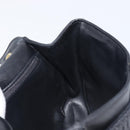 Bally Chain Shoulder Bag Leather Black Gold Tone Auth BA16494-21