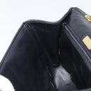 Bally Chain Shoulder Bag Leather Black Gold Tone Auth BA16494-20